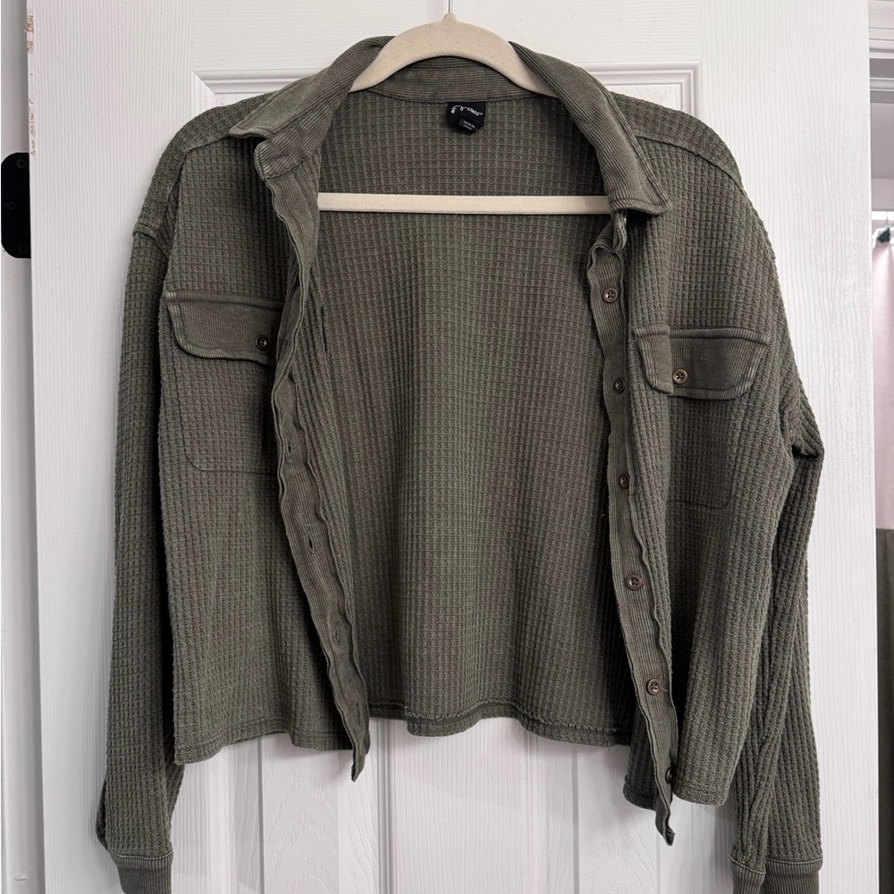 Art Class Olive Green Cardigan Sweater